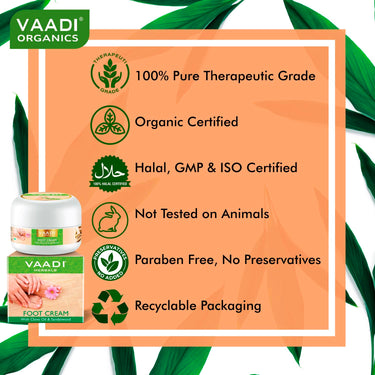 Vaadi Herbals Foot Cream, Clove and Sandal Oil, 30g x 3